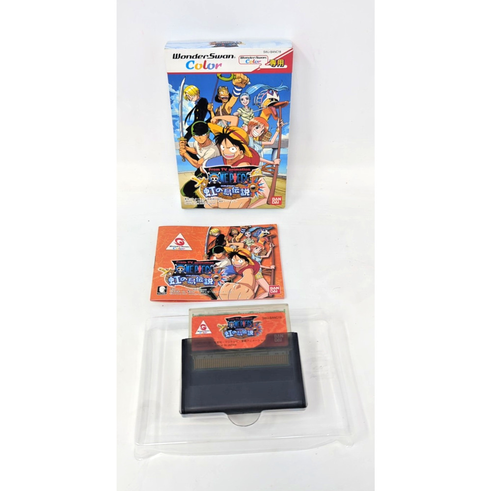 One Piece Legend of Rainbow Island WonderSwan Color Manual, case, box, game